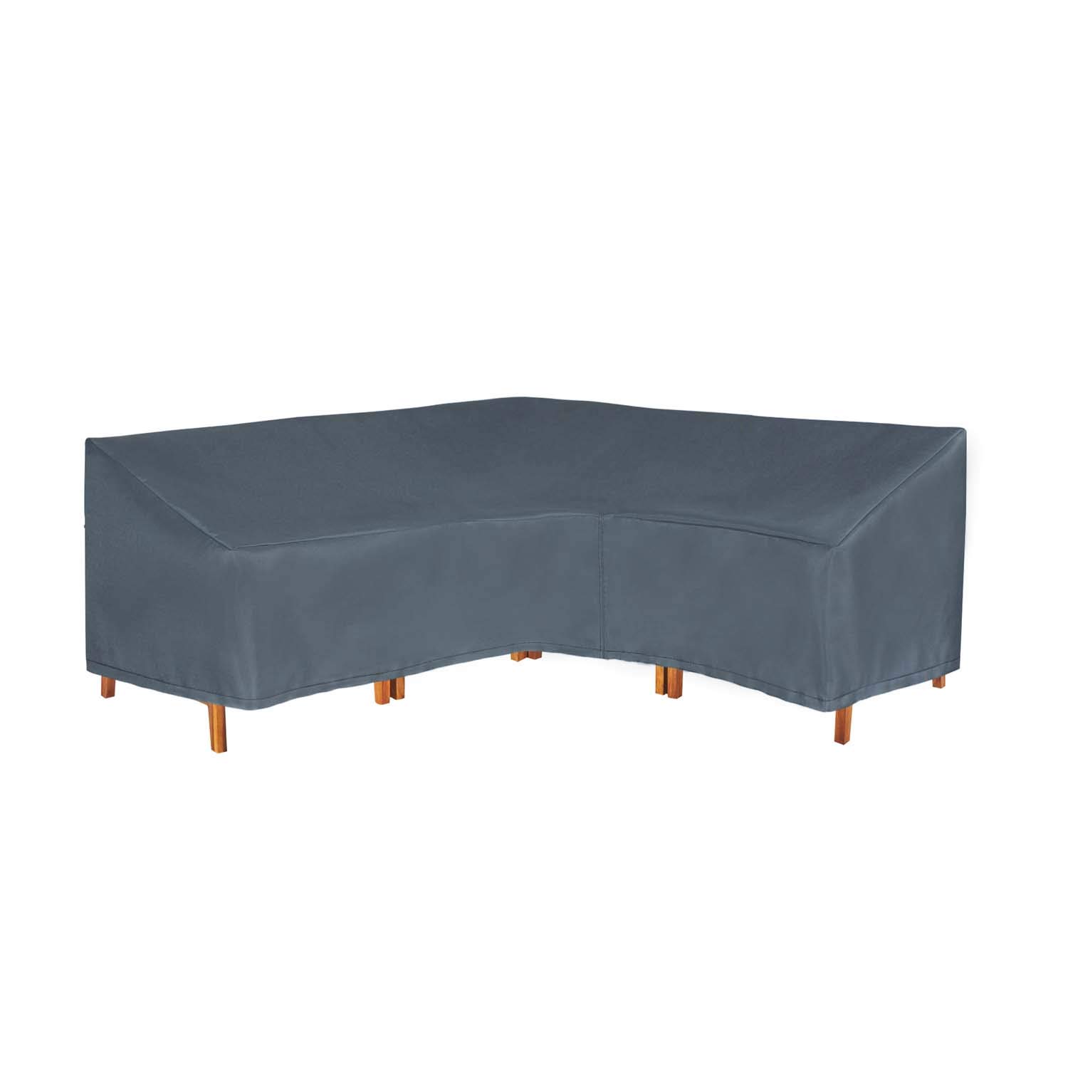 Loungemöbel Abdeckhaube für L-Form Sofas，Wasserdichtes Atmungsaktives TPU Gewebe Abdeckhaube für Gartenmöbel ，Wasserdicht Schutz vor Wind UV schützende (Grau (270 * 210 * 85W*90H/65H cm)