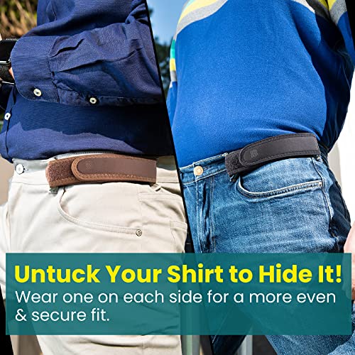 Image of BeltBro Pro for Men and Women Elastic No Buckle Invisible Belt Patented Metal Free TSA Soft Adjustable Side Tactical Belt