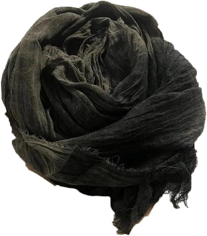 Unisex Cotton Linen Scarf Tie-Dyed Fall Winter Men Scarves Wraps Scarf Men's Male Accessories