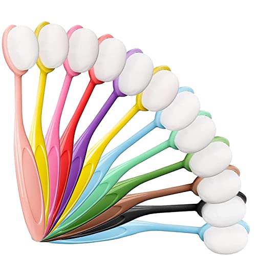 SHB 12 Pcs Craft Ink Blending Brush, Crafting Ink Background Blender and Makeup Brush, Soft Bristle Color Coded Handles, Paper Crafter Artist Tool for Painting, Drawing, Card Making, Stamp, Stencil