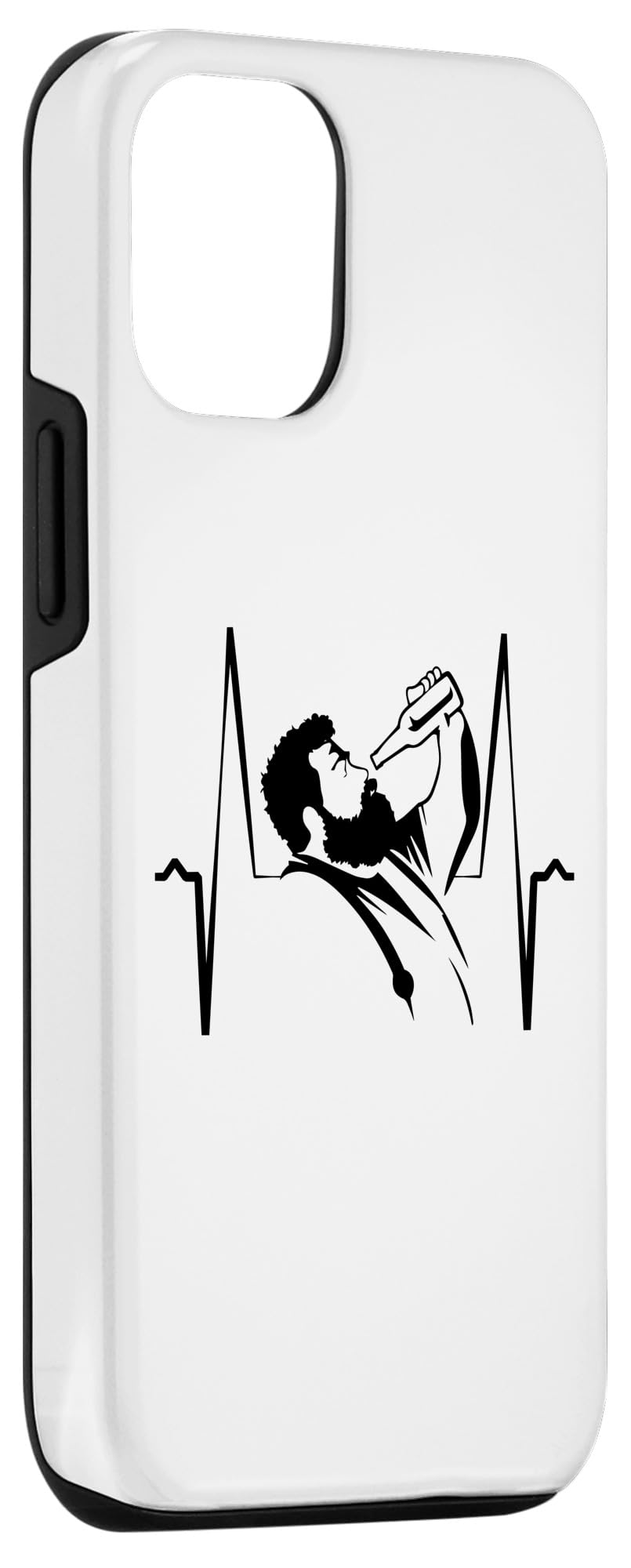 iPhone 15 Heartbeat ECG Dad Bod Beer Drinking Father Grandpa Uncle Case - Image 3