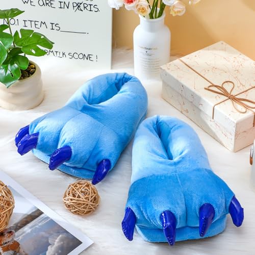JaGely Soft Unisex Claw Slippers 5.5-11 Size Funny Animal Paw Home Warm Shoes for Winter Halloween Christmas Gifts2