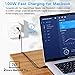 FOINNEX USB 4 Cable 5FT, Thunderbolt 4 Cable Supports 100W Fast Charge and 40Gbps Data Transfer, Type-C USB 4 Cable Offers 8K for Type-C MacBook, SSD, Thunderbolt Docks, and eGPU