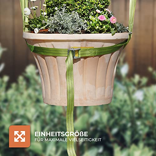 Tragegurt für schwere Kübelpflanzen bis 229 kg – Ø bis 65 cm – UV-beständig, wiederverwendbar – 2 Personen Tragehilfe für Blumentöpfe im Garten & auf der Terrasse