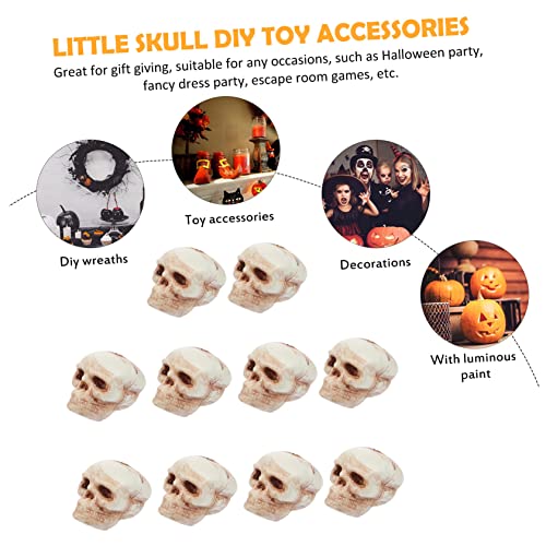40 mini crânes réalistes Hemoton pour déco Halloween - 7