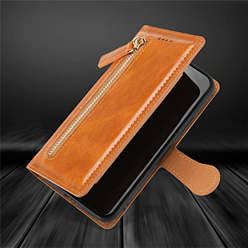 Étui portefeuille en cuir pour iPhone 6s Plus avec fermeture éclair noir - 2