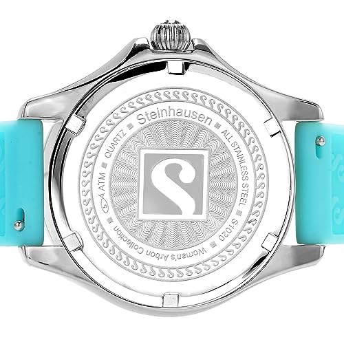Arbon Collection Blue Stainless Steel Women's Watch with Extra Silicone Interchangable Band4