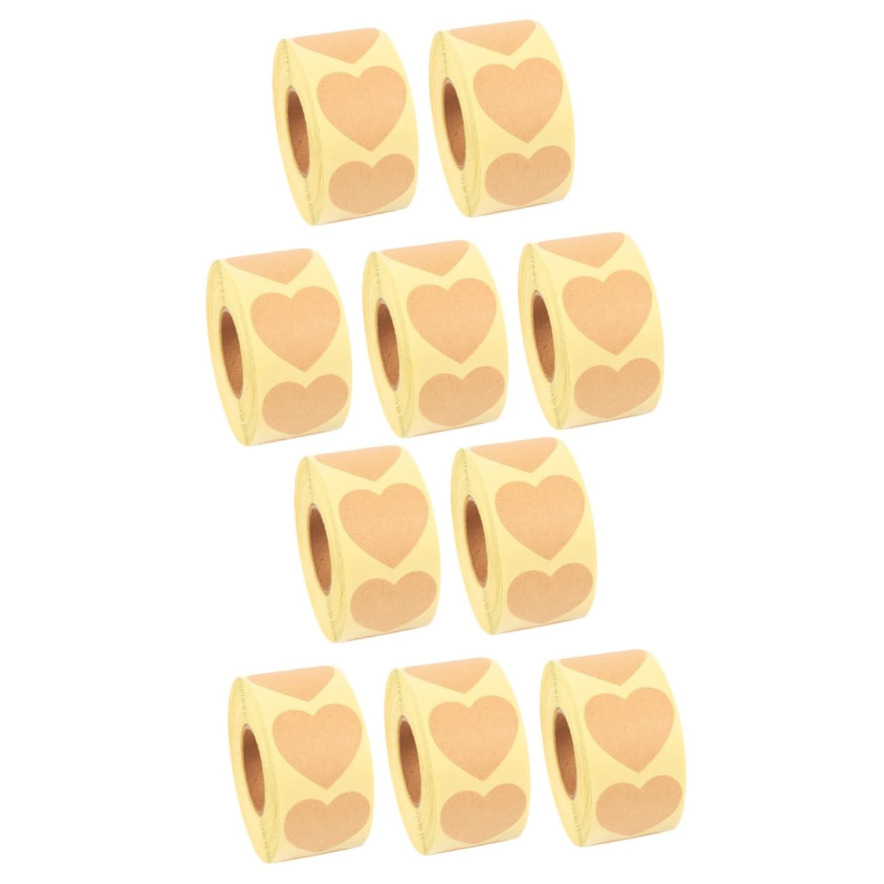 HOMSFOU 2 Set Adesivi Carta Kraft Set Etichette Naturali Per Decorazioni E Confezioni Per Scrapbooking E Regali Design E Personalizzabile 5 * 2