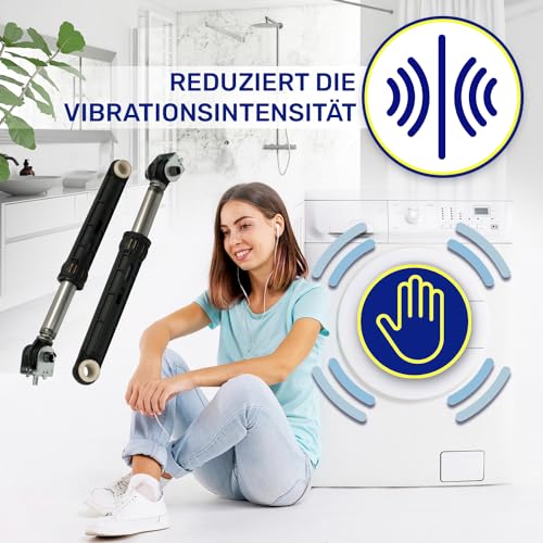 2 Stück Stoßdämpfer Waschmaschine 100N Lochabstand 165 mm - 290 mm Ø 13mm / 9 mm mit dem Originalcode C00309597 für Merloni - MADE IN EU - MONTERAL