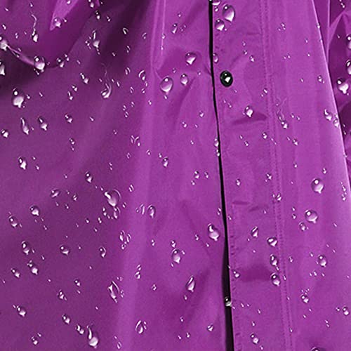 2pcs Hooded Coat & Pant Rain Suit for Women Men Outdoor Waterproof Rain Gear with Reflective Strip4