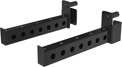 Mikolo Agarres de seguridad, brazos de apoyo - Se adapta a tubo de 2" x 2", con agujero de 1" para estante de sentadillas y estante de potencia,