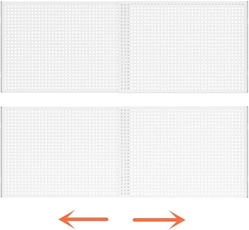 Slideep Estantes de almacenamiento ajustables para armario con adhesivo sin costuras, sistema organizador de estantes de armario expandibles de