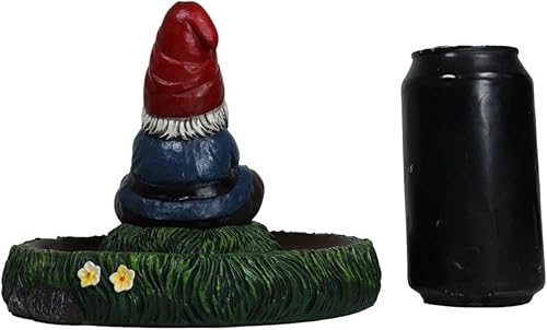 Miniatura 7 de Ebros Gift Gnaughty Pot Gnomo de alto fumar amigo de jardín girasoles hierba verde meditación Zen cono y palo quemador de incienso soporte figura