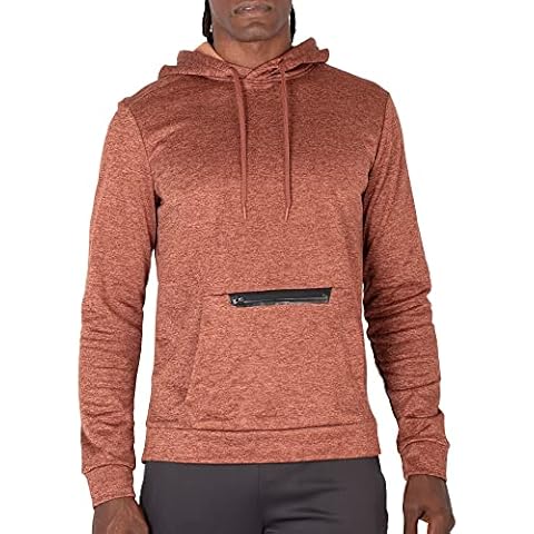 Layer 8 Men's Hoodie Performance Light Weight Tech Fleece Pullover Training Workout Athletic Sweatshirt Hooded Fitness Top (X-Large Cinamon Hthr) Cover