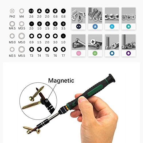 38 in 1 Precision Screwdriver Set Repair Tool Kit for iPad, iPhone, Laptop and More Tablet Computer Electronic Devices (38 in 1)