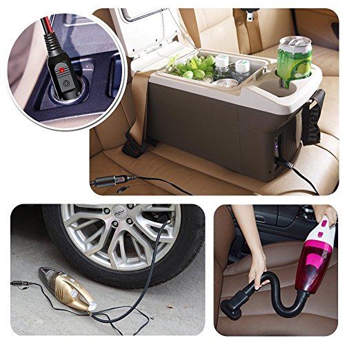 12V-24V DC Car Charger Auto Power Supply Cable - DC 5.5mm x 2.1mm to Car Cigarette Lighter Male Plug Car Cigarette Lighter Cable - Thumbnail 3