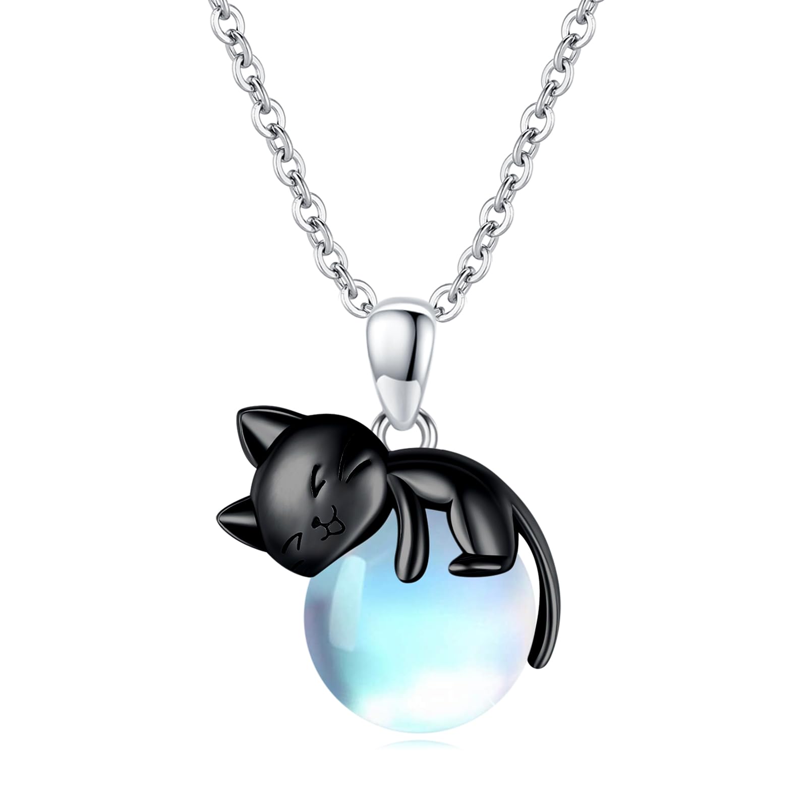 Vadmans Cat Pendant Necklace for Women Sterling Silver Cats Jewellery Gifts for Women Wife Mother