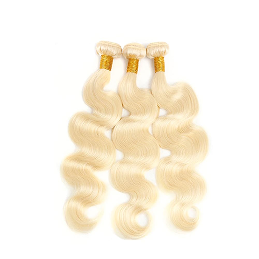 24 26 28 Inch Color 613 Bundles Human Hair Brazilian Blonde Body Wave Bundles Human Hair Unprocessed Virgin Hair