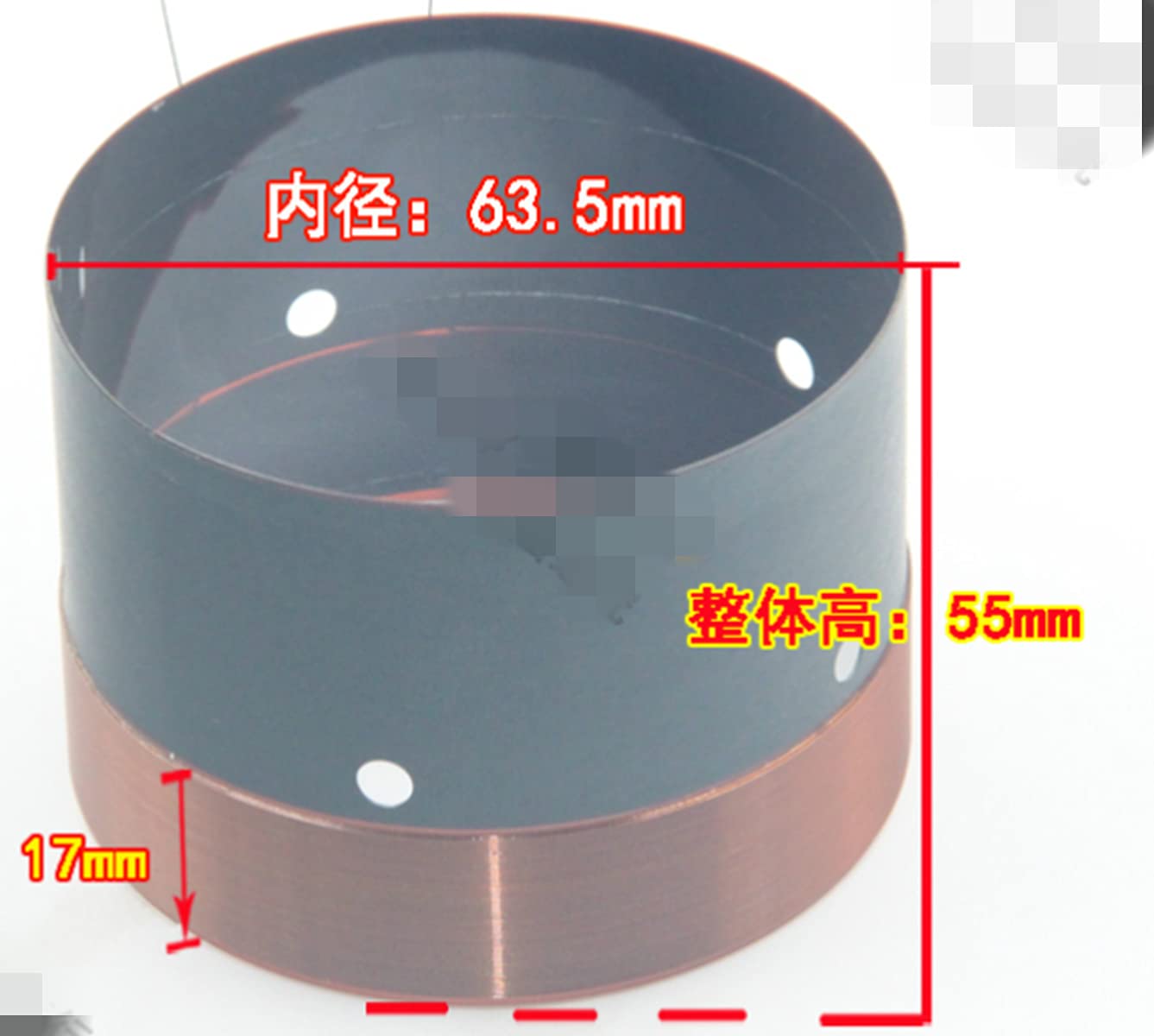 2PCS 63.5mm bass Voice Coil, Stage Speaker, Round Wire, Kabitone Skeleton Coil, 6ohm 350-550W