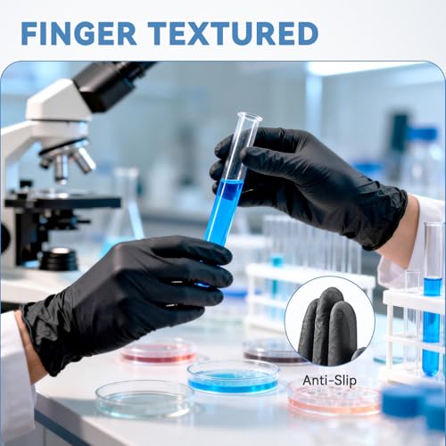 akgk Nitrile Gloves, 100 Pcs Disposable Black Nitrile Gloves Large, Cleaning Gloves for Cooking, Household & More, Powder-Free, Latex-Free - Image 5