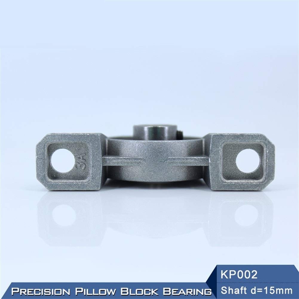 DOLUNTO KP002 monté sur roulement 15 mm Diamètre de l'arbre (4PCS) KP Alliage de Zinc de Bloc d'oreiller logement KP 002 Roulements KP002
