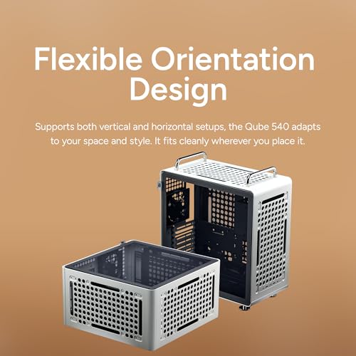 Cooler Master QUBE 540 ATX Mid-Tower PC Case – Highly Customizable Modular Computer Chassis with Movable I/O Panel, Multi-Position PSU Mount, Tempered Glass Panel & Portable Handles – Moonstone - Image 7