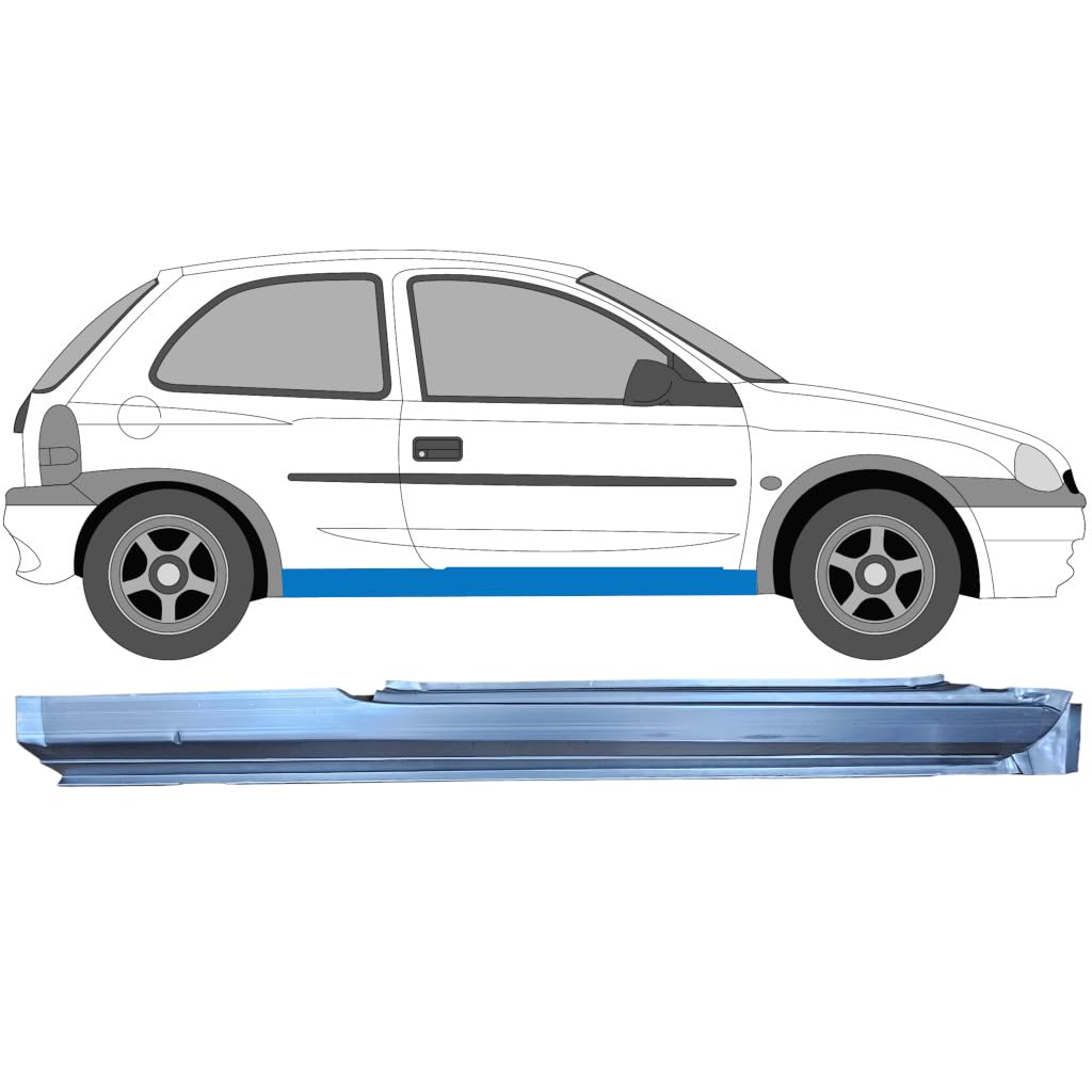 Sottoporta Lamiera Completo per Opel Corsa B 1993-2001 / Destra
