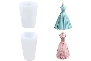 2 Pcs Wandic Silicone Rose Flower Mold 3D Flower Candle Mold for...