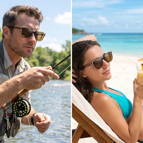 Image of Polarized Clip on Sunglasses over Prescription Glasses Unisex Flip-up Sunglasses Over Eyeglasses UV400 Protection