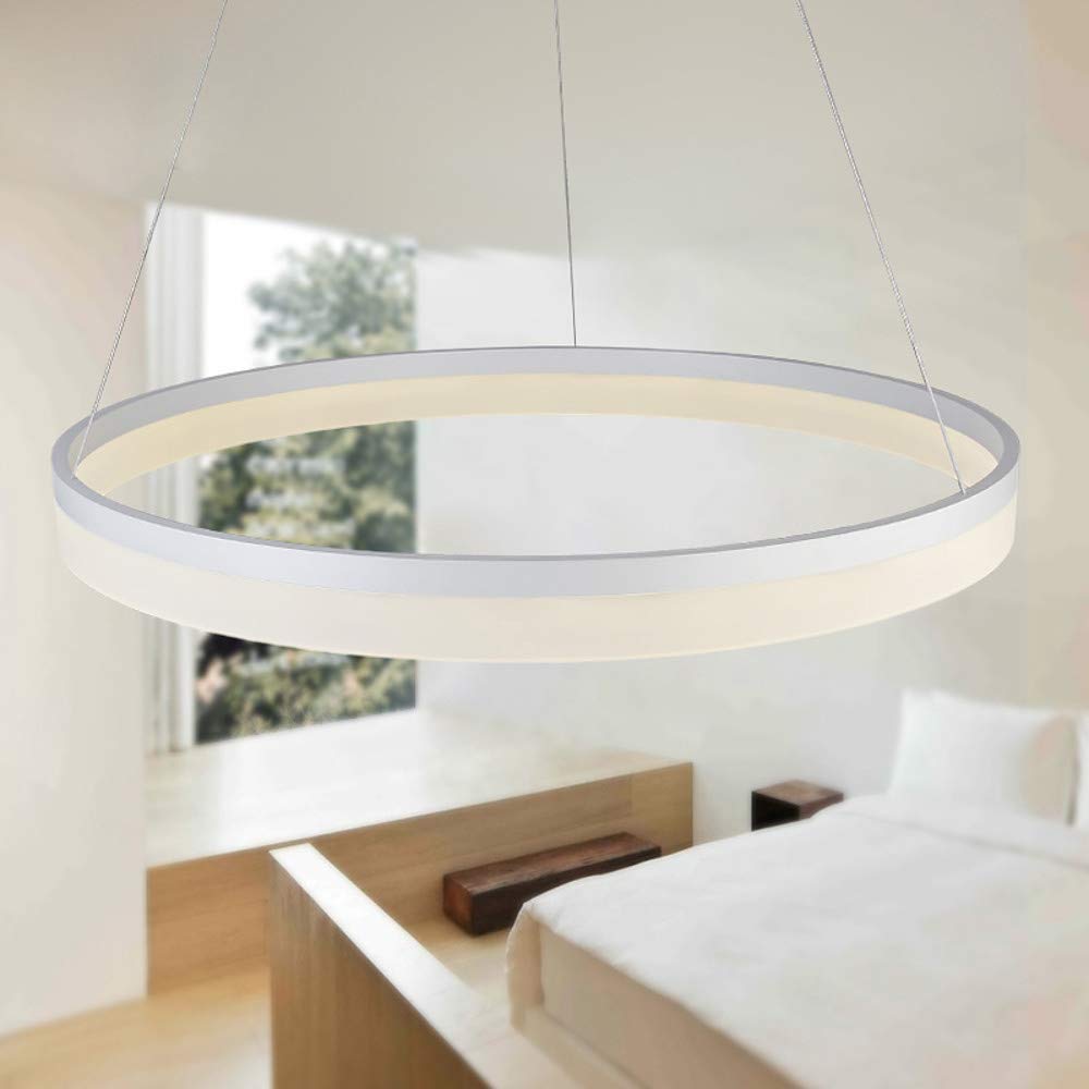 Plafonnier LED variable avec télécommande suspension moderne réglable 40cm