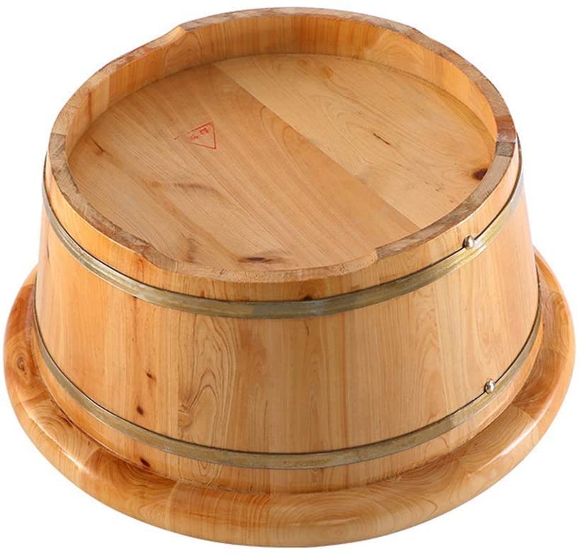 Balde de madera para baño de pies de cedro 40 cm miniatura 2