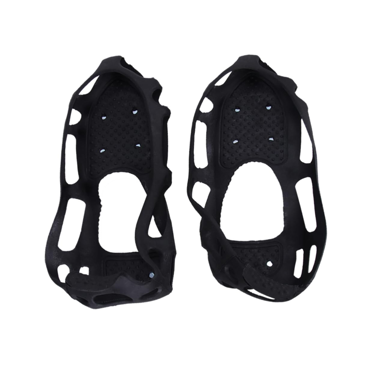 ROMISBABA Cleats 24 Teeth Ice Snow Griers Anti-Slip Hiking Shoe Covers Climbing Overshoes Ice Traction Cleats – Size s