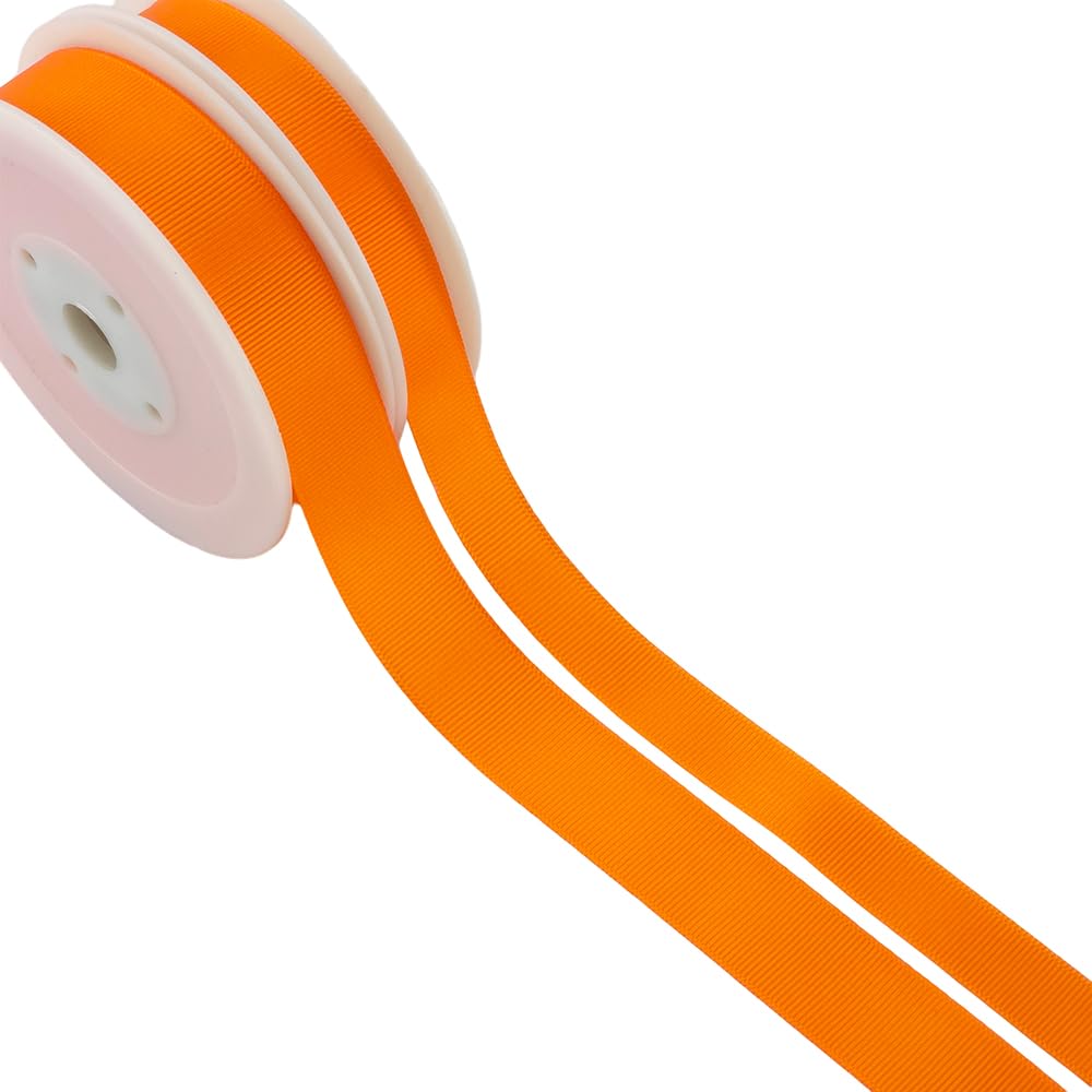 Crafty Capers Orange | 16Mm Grosgrain Ribbon | 20M Reel | For Crafts & Cracker Making