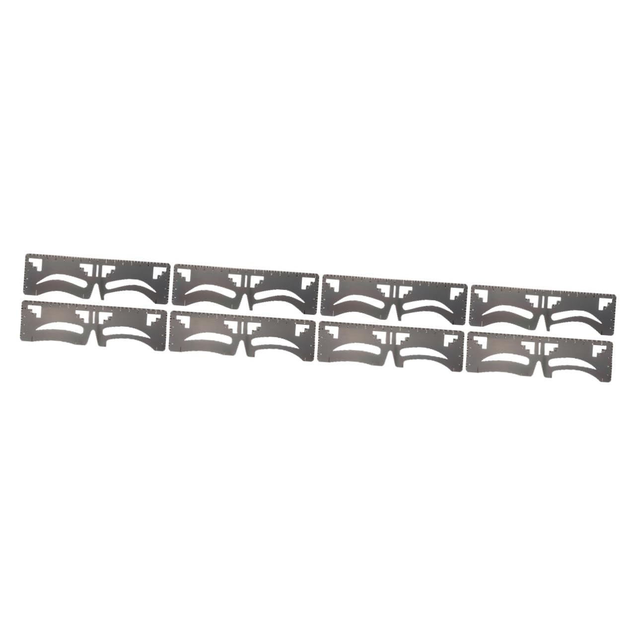 POPETPOP 8pezzi Ruler Per Sopracciglia Acciaio Inossidabile Guida Per Tracciare Sopracciglia Strumento Di Makeup Per Donne e Ragazze Design Facile e Pratico