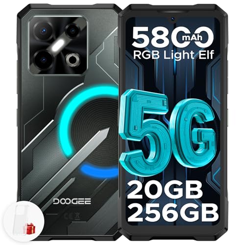 DOOGEE Blade GT Play 5G Rugged Smartphone Unlocked with RGB LED Light Effect,Rugged Phone 6.72' FHD+ 120Hz,6nm D7025 CPU,20GB+256GB, 10.5 mm Ultra-Thin Gaming Phones,5800mAh/50MP AI Camera/NFC