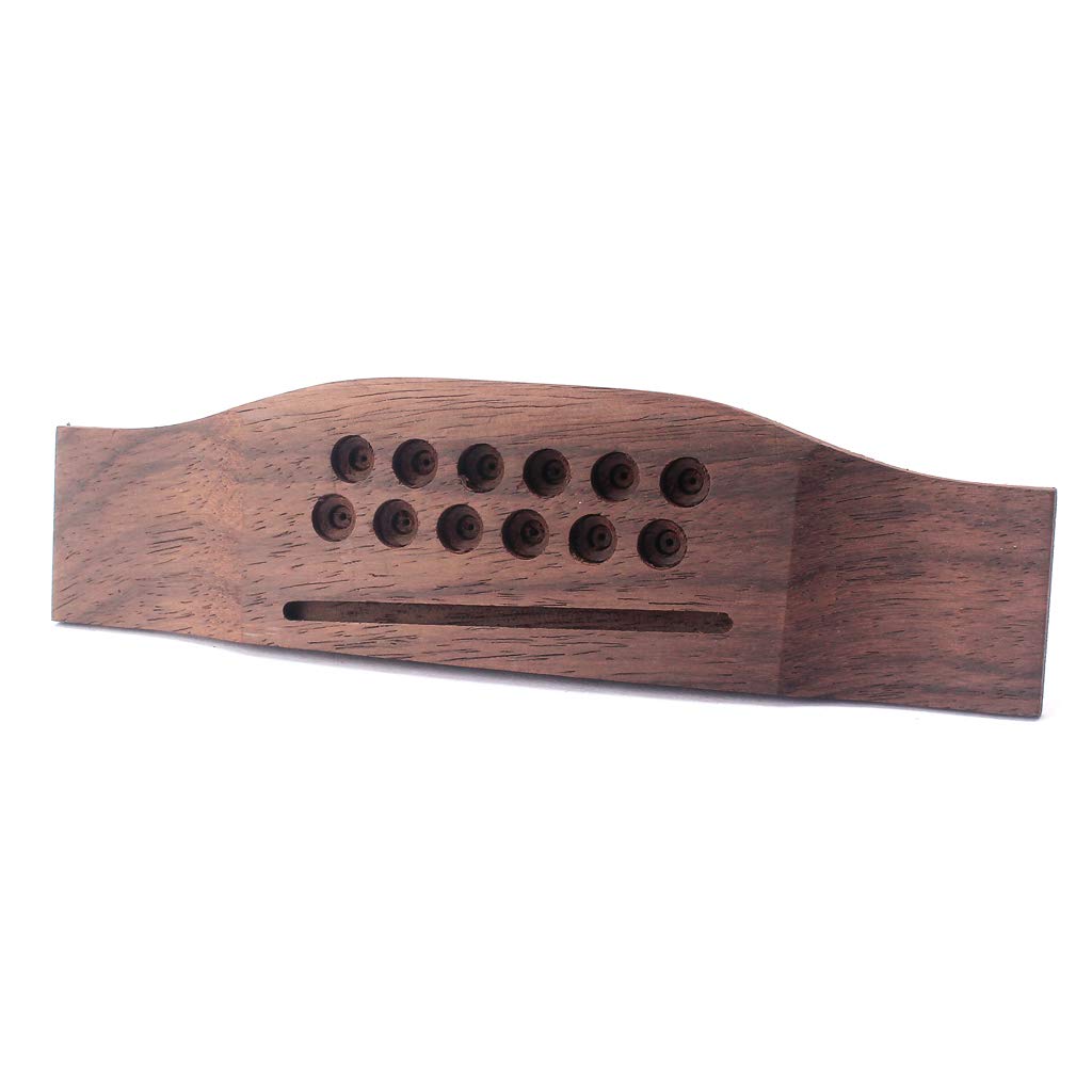 planuuik Rosewood Bridge for 12 String Acoustic Guitar Accessories Part Replacement
