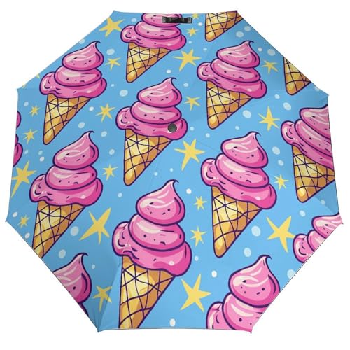 Parapluie automatique 3 plis pliable et compact pour homme et femme
