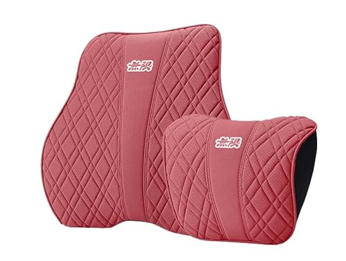 【新登場 無限 ヘッドレスト&腰クッションセット】無限 車用ネックパッド 背もたれクッション NBOX CRV XRV HRV URV CRZ アコード オデッセイ シビック フィット ロード 全シリーズ対応 ランバーサポート 頚椎サポート 長時間運転 柔