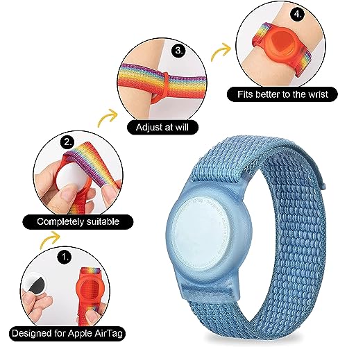 Image of Bracelet for AirTag Kids,Protective Cover for Air Tag with Nylon Wristband