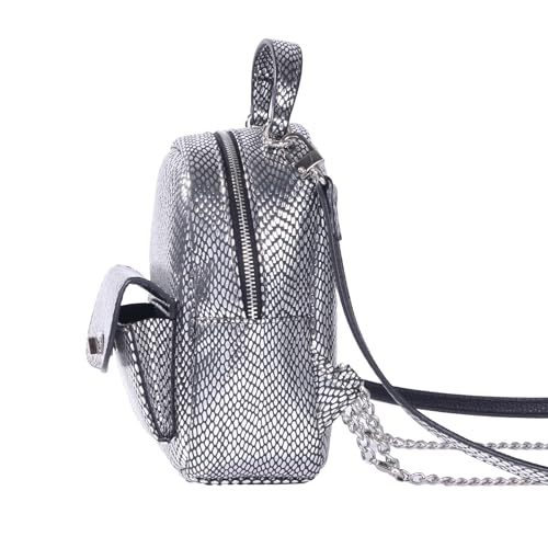 Backpack - Cute and lightweight backpack, mini, versatile, practical front pocket, built-in storage bag - premium backpack, (silver)4