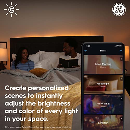 Ge Lighting Cync Smart Led Light Bulbs, Color Changing Lights, Bluetooth And Wi-Fi Lights, Compatible With Alexa And Google Home, A21 Light Bulbs (2 Pack), (93130402) #TOP5