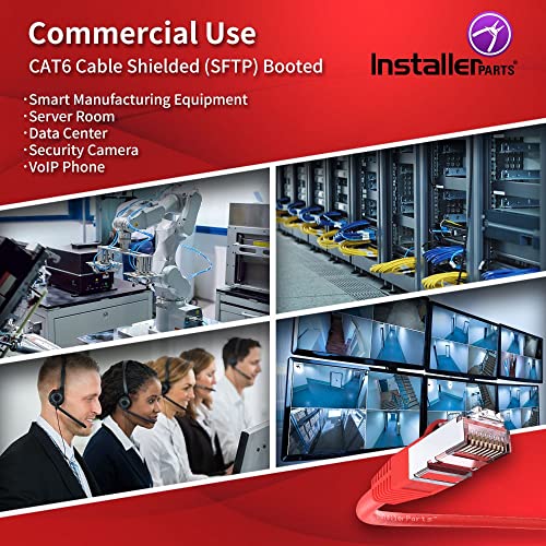 Cable Ethernet CAT6 Shielded InstallerParts 10 ft Rojo Pack 10 miniatura 4