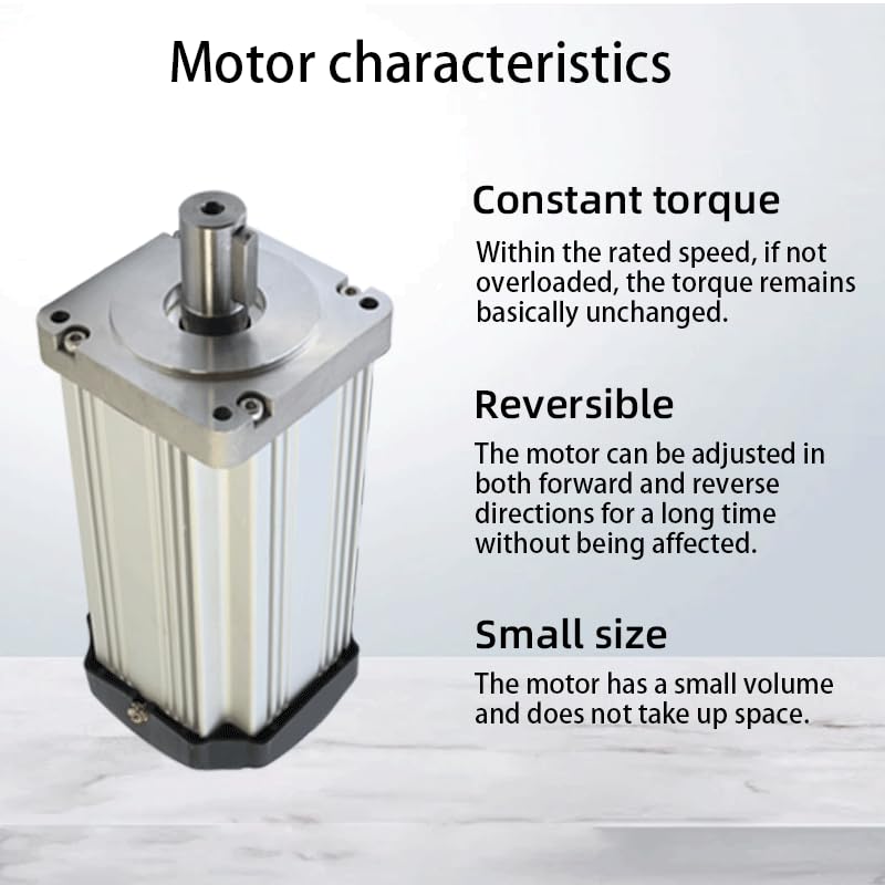 110V/220V 3000/6000rpm 650W 2.07/1.03N.M 80mm Single-Phase Square Brushless DC Motor Low Noise Hall BLDC Motor with Driver Kit (110V-650W 3000RPM)