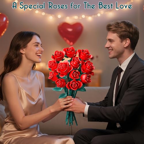 Ramo de flowers artificiales de rosas para regalo del Día de la Madre y Navidad 2