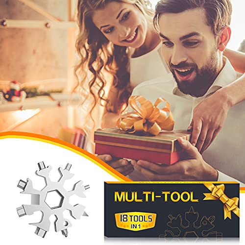 Weihnachtsgeschenke für Männer Geschenke, Multi-Werkzeug, 2 Stück, 18 in 1 Schneeflocken Handwerkzeuge, Geschenke Lustig Männer Die Alles Haben, Füllung Adventskalender Männer - Image 7