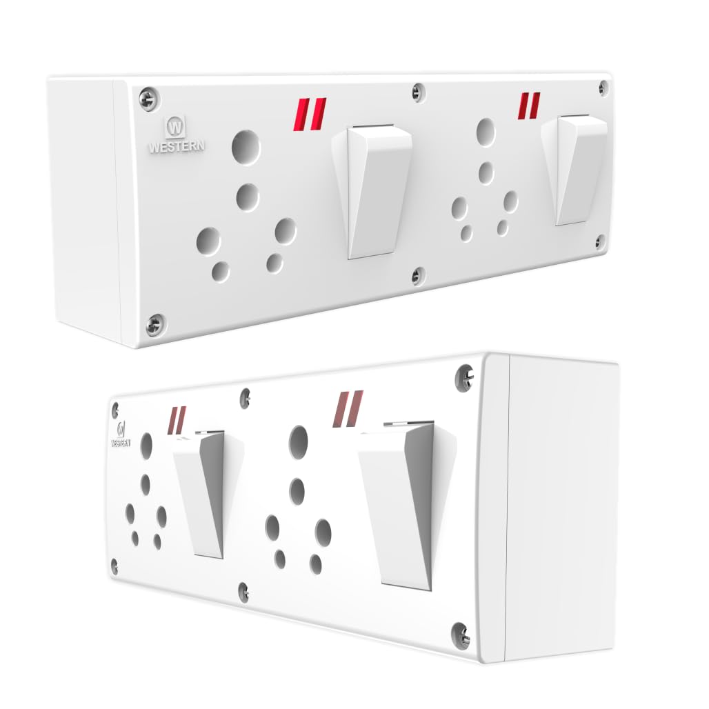 WESTERN ECO 16A. 8 in 1 Switch Socket Combined with Indicator and Junction Box (Pack of 2)-image-34