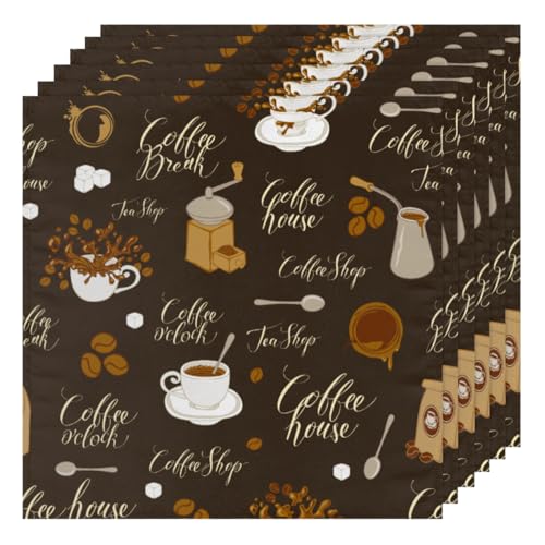 Servilletas de tela cafés 20x20 pulgadas pack x6 miniatura 1