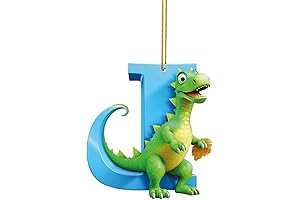 Christmas Dinosaur Ornaments 26 Letter Cartoon Pendant