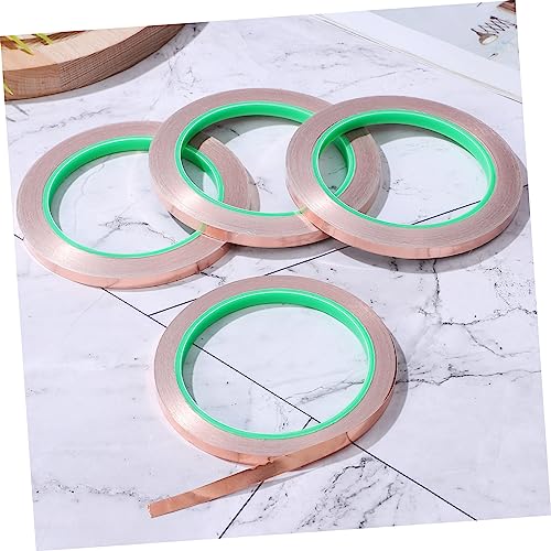 CIYODO Suprimentos De Vitrais 4 Rolos De Fita Colorida Fita De Cobre Para Guitarra Folha De Cobre Fi