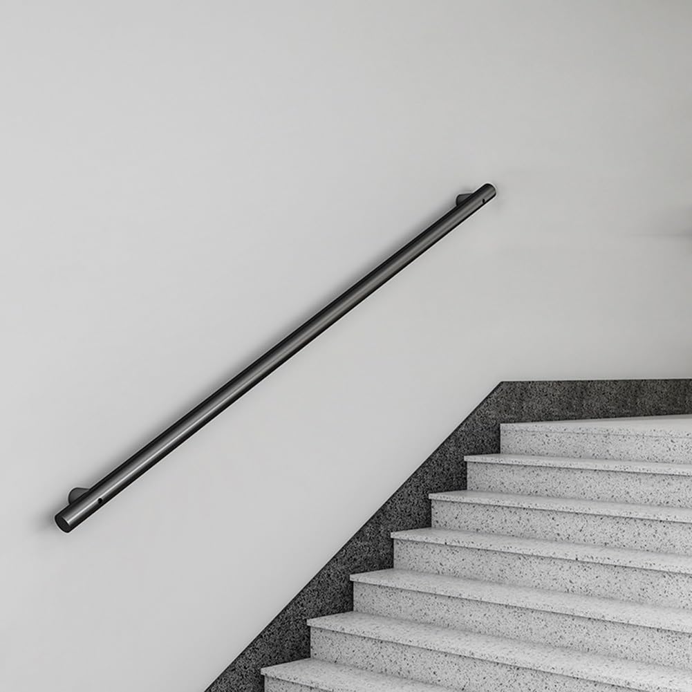 Corrimano per Scale in Acciaio Inox 30/50/80/100 cm, Barra di Supporto di Sicurezza, Passamano per Scale a Parete, Ringhiera per Scale Antiscivolo per Interni ed Esterni(100cm/3.3ft)
